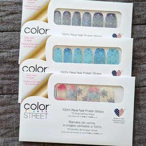 Color Street Snowflake Print and Gliter Bundle